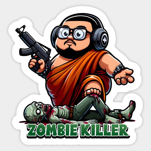 Zombie Killer Sticker by Rawlifegraphic